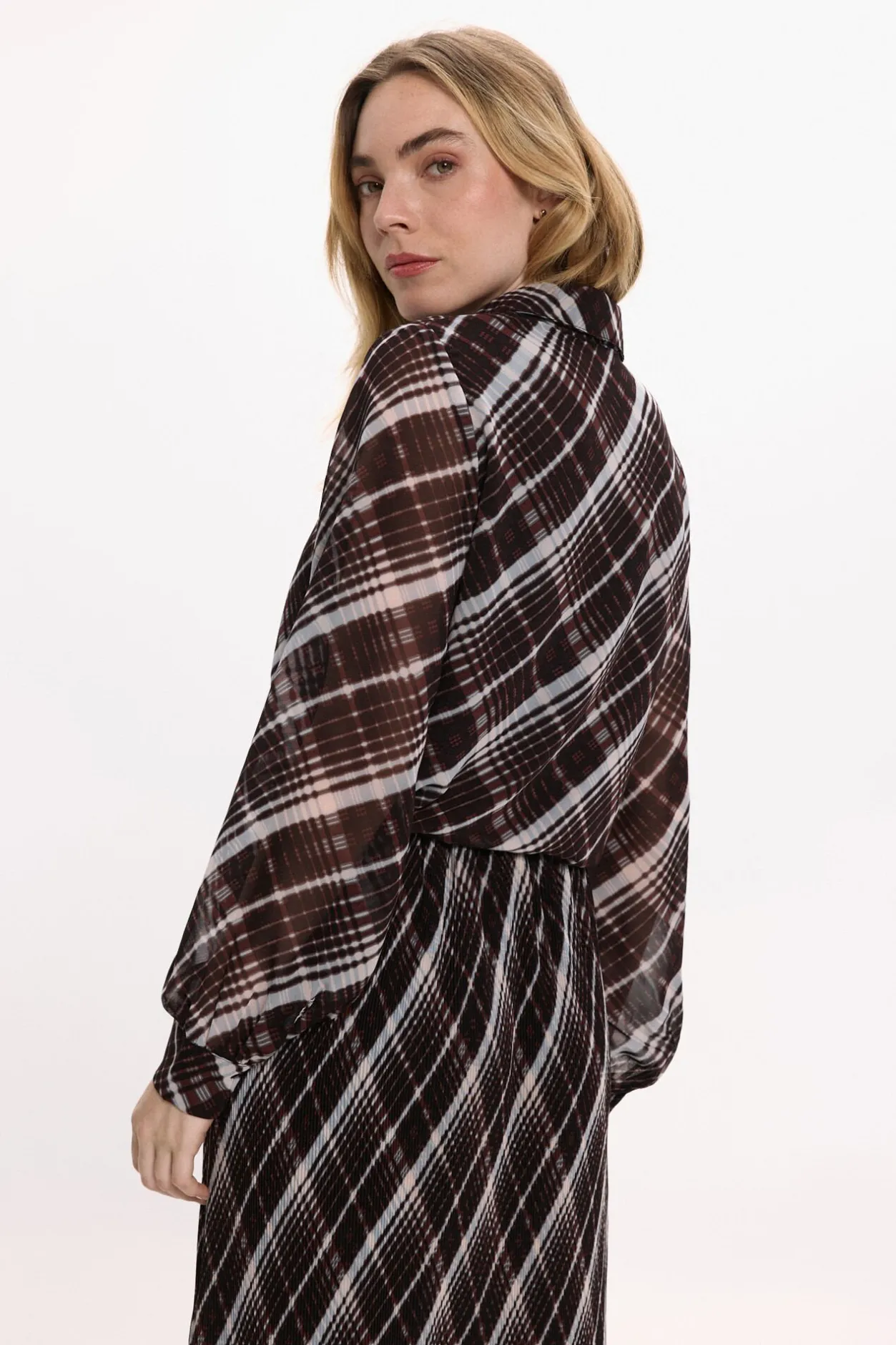 Vila Blusa de gasa con lazada Multicolor Sale