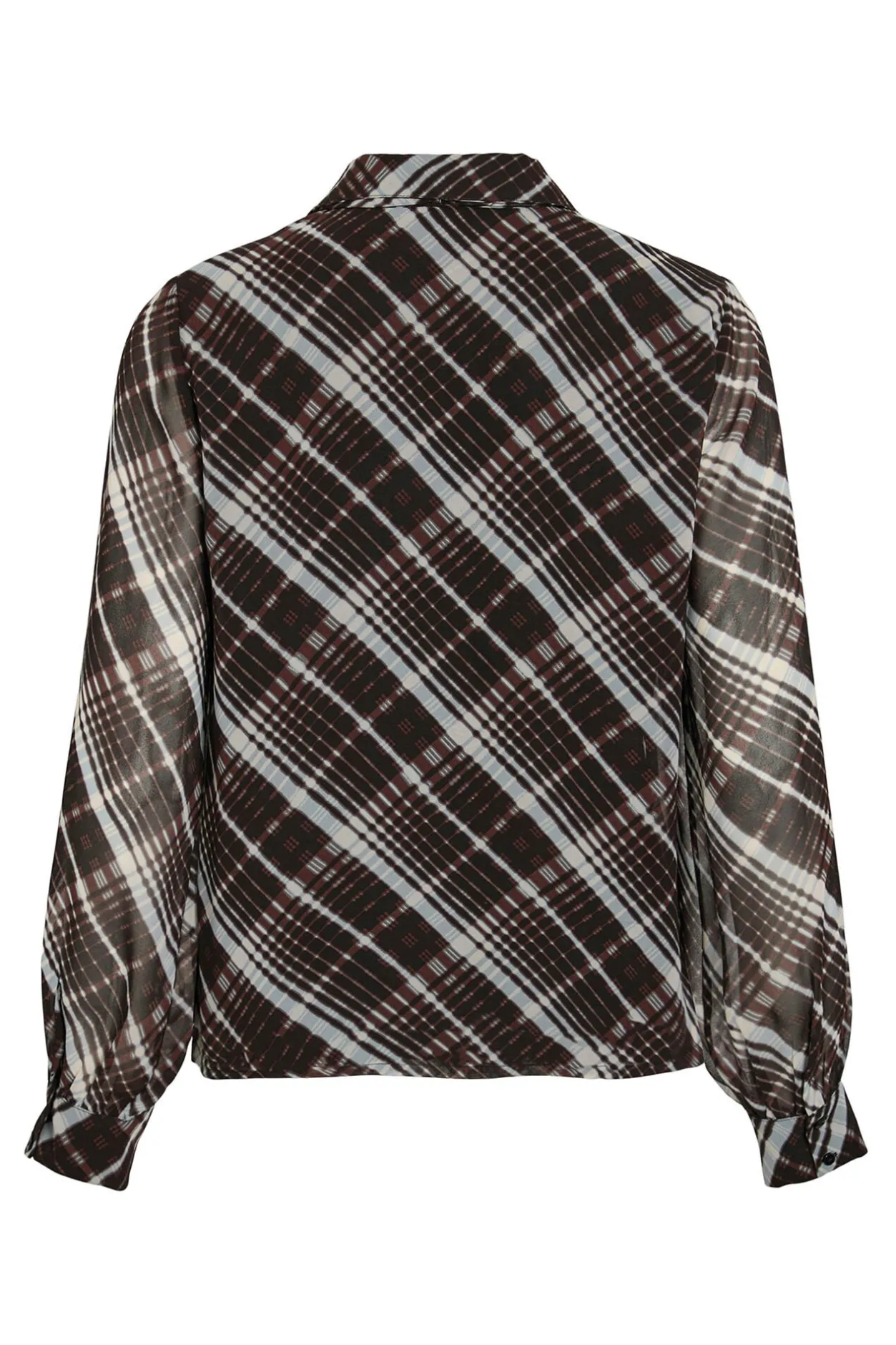 Vila Blusa de gasa con lazada Multicolor Sale