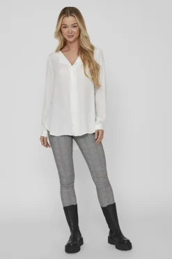 Vila Blusa de manga larga Blanco Online