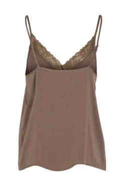 Vila Blusa de tirantes ajustables fluida Marr&oacute;n Clearance