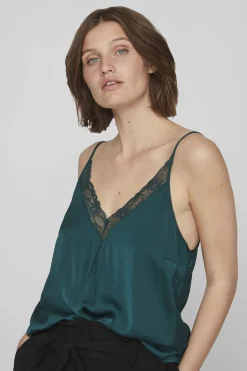 Vila Blusa de tirantes ajustables fluida Verde Best