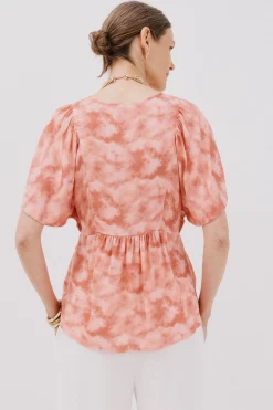 Cortefiel Blusa escote pico Multicolor Best