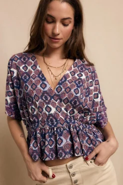 Slowlove Blusa estampada bordado Multicolor Best