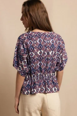 Slowlove Blusa estampada bordado Multicolor Best