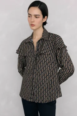 Pedro del Hierro Blusa estampada capa Gris New