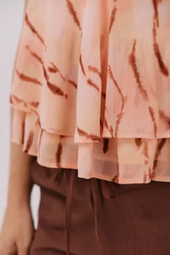 Cortefiel Blusa estampada fluida Multicolor Hot