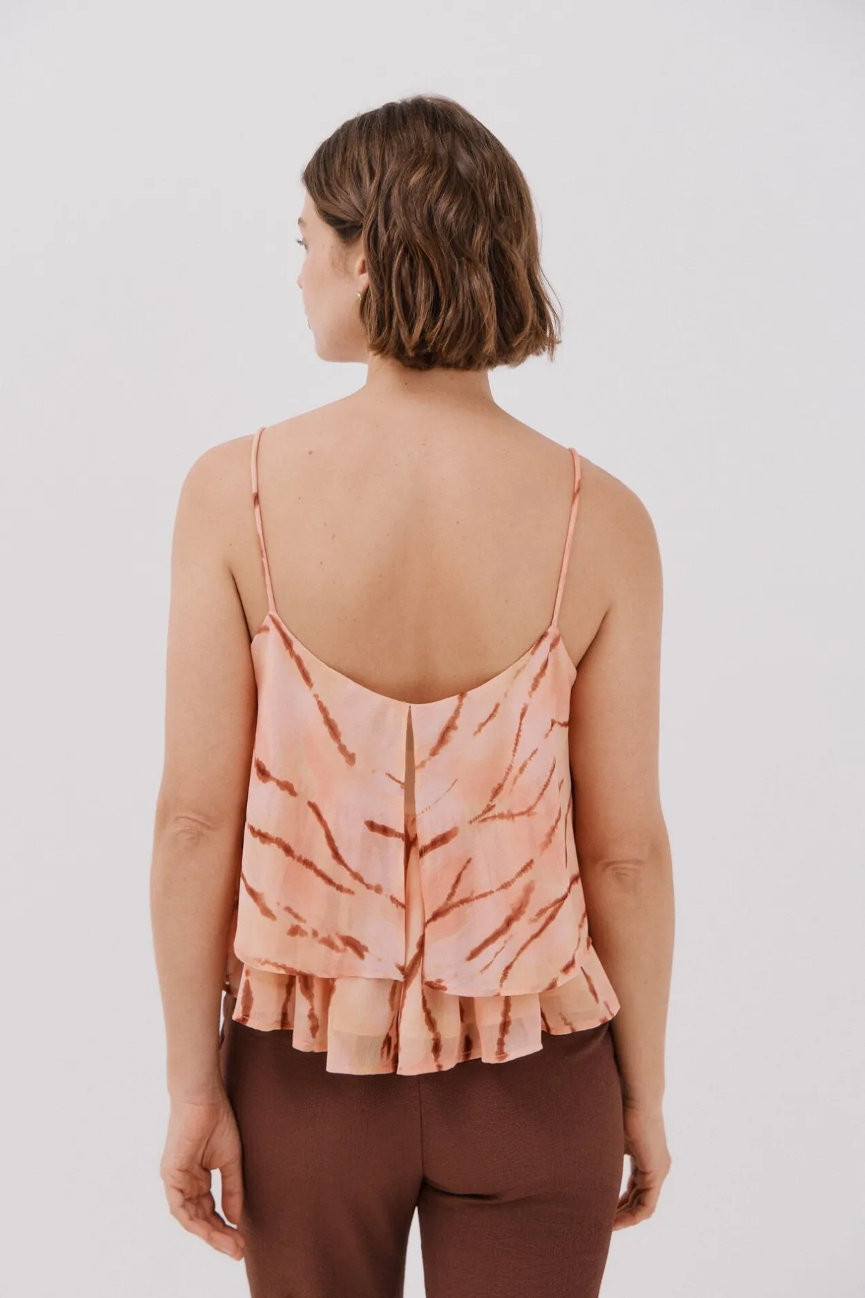 Cortefiel Blusa estampada fluida Multicolor Hot