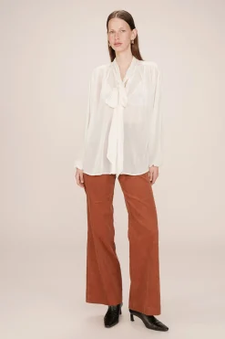 Grace & Mila Blusa fluida con lazada Blanco Best