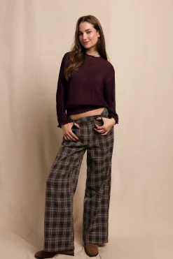 Slowlove Blusa fruncida Granate Hot