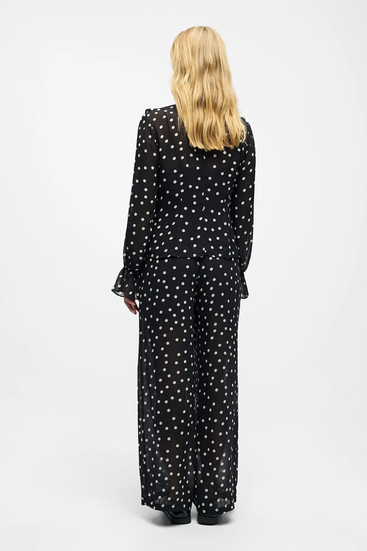 Object Blusa gasa estampada Negro Sale