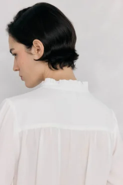 Pedro del Hierro Blusa gasa puntillas Blanco