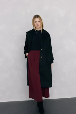 Pedro del Hierro Blusa gasa volantes Negro Sale