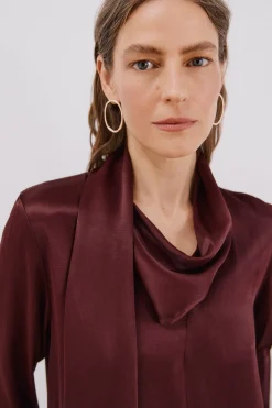 Cortefiel Blusa lazo Vino Best