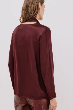 Cortefiel Blusa lazo Vino Best