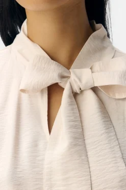 Object Blusa lazo viscosa Blanco Clearance