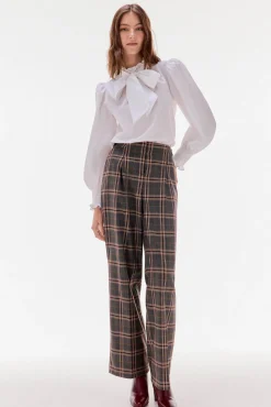 TFP by Tamara Falcó Blusa lisa lazo Crudo Discount