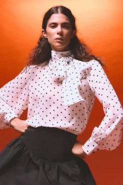 Pedro del Hierro Blusa lunares desfile Marfil Best