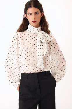 Pedro del Hierro Blusa lunares desfile Marfil Best