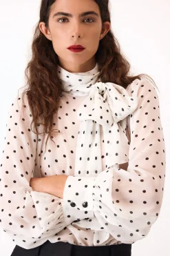 Pedro del Hierro Blusa lunares desfile Marfil Best