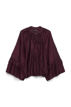 Vero Moda Blusa manga de volantes Morado Hot