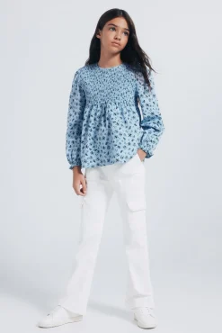 Springfield Kids Blusa manga larga niña azul Outlet