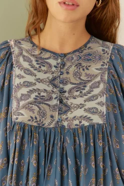 Jaase Blusa Paloma estampado Nico Azul Clearance