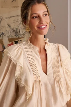 Polín Et Moi Blusa puntilla Anne Beige