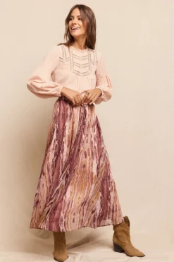 Slowlove Blusa puntillas Rosa Clearance