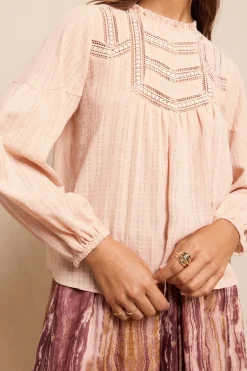 Slowlove Blusa puntillas Rosa Clearance