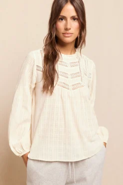 Slowlove Blusa puntillas Marfil Clearance