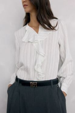 Pedro del Hierro Blusa rayas volante Varios Sale