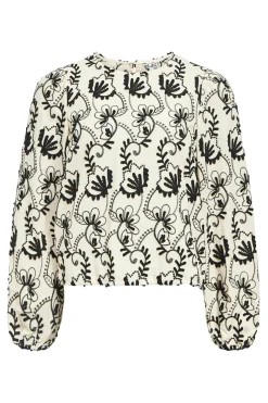 Object Blusa tejido bordado Estampado beige New