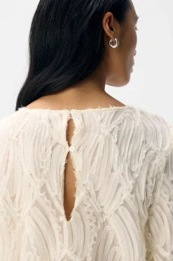 Object Blusa tejido textura Blanco Clearance