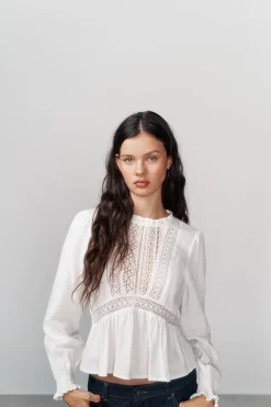 High Spirits Blusa Whimsy beige Clearance