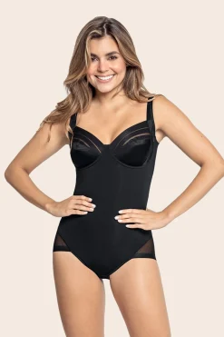 Leonisa Body de control suave y copas con aro negro Discount