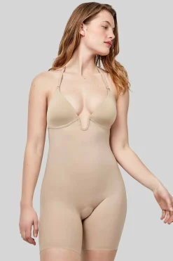 Gisela Body pantalón escote extremo nude