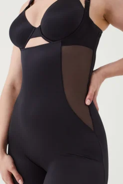 Spanx Body pantalón por debajo del pecho tul y satén Shaping satin negro Outlet