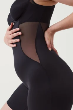 Spanx Body pantalón por debajo del pecho tul y satén Shaping satin negro Outlet