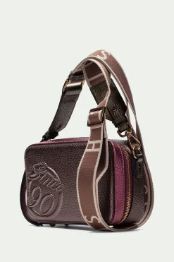 Hispanitas Bolso bandolera cremallera since 90 Marr&oacute;n Outlet