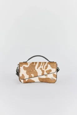 Pedro del Hierro Bolso bandolera marrón con estampado de vaca (piel) Varios Best
