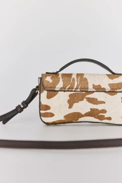 Pedro del Hierro Bolso bandolera marrón con estampado de vaca (piel) Varios Best
