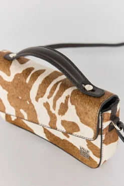 Pedro del Hierro Bolso bandolera marrón con estampado de vaca (piel) Varios Best