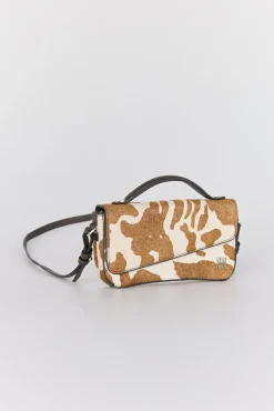 Pedro del Hierro Bolso bandolera marrón con estampado de vaca (piel) Varios Best