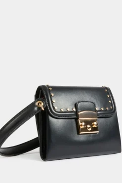 Morgan Bolso bandolera y tachuelas Negro Discount
