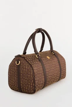 Pedro del Hierro Bolso bowling jacquard Marr&oacute;n Discount