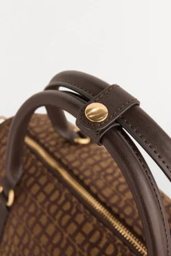 Pedro del Hierro Bolso bowling jacquard Marr&oacute;n Discount