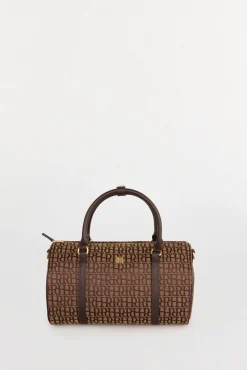 Pedro del Hierro Bolso bowling jacquard Marr&oacute;n Discount