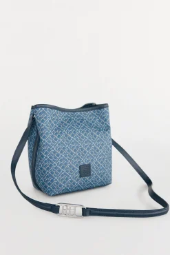 Pedro del Hierro Bolso bucket doble asa monograma Azul New