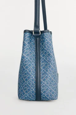 Pedro del Hierro Bolso bucket doble asa monograma Azul New
