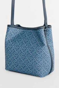 Pedro del Hierro Bolso bucket doble asa monograma Azul New